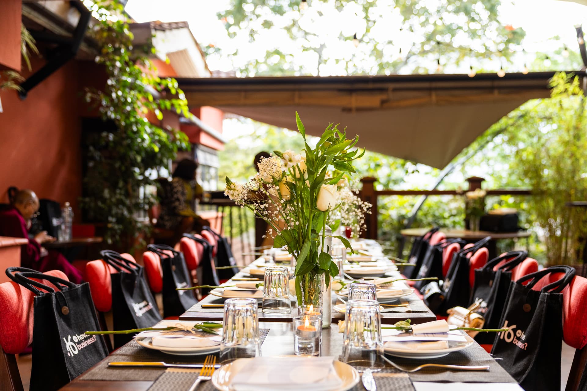Table set for the Founders Table dinner